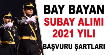 2021 Yılı Subay Alım İlanı 3 subay alım ilanı